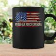Vintage Proud Air Force Grandpa American Flag Veteran Gift Coffee Mug Gifts ideas