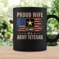 Vintage Proud Wife Of A Army Veteran With American Flag Coffee Mug Gifts ideas