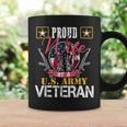 Vintage Proud Wife Of A US Army Veteran Gift Mom Dad Coffee Mug Gifts ideas