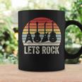 Vintage Retro Lets Rock Rock And Roll Guitar Music Coffee Mug Gifts ideas