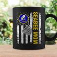 Vintage Seabee Mom American Flag Cool Veteran Day Gift Coffee Mug Gifts ideas