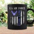 Vintage US Air Force Proud Sister With American Flag Coffee Mug Gifts ideas