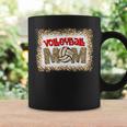Volleyball Mom Leopard Funny Sport Ball Mom Mothers Day Coffee Mug Gifts ideas