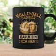 Volleyball Und Bier Darum Bin Ich Hier Volleyballer Lustig Tassen Geschenkideen