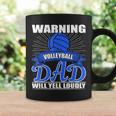 Warning Volleyball Dad Will Yell Loudly Funny Father Gift Coffee Mug Gifts ideas