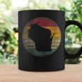 Wisconsin Vintage Distressed Retro Style Silhouette State Coffee Mug Gifts ideas
