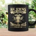 Womens He Owns The Cattle On A Buffalo Thousand Hills Psalm 50 Coffee Mug Gifts ideas