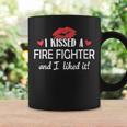Womens I Kissed A Fire Fighter Design Married Dating Anniversary G Coffee Mug Gifts ideas