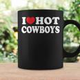 Womens I Love Hot Cowboys Country Western Rodeo I Heart Hot Cowboys Coffee Mug Gifts ideas