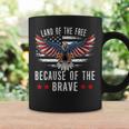 Womens Land Of The FreeBecause Of The Brave Memorial Day Patriotic Coffee Mug Gifts ideas