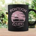 Womens Pontoon Queen Design Funny Pontoon Boat Lover Girls Boating Coffee Mug Gifts ideas