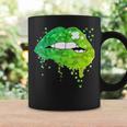 Womens Saint Patricks Day Shamrock Graphic Irish Sexy Lips Womens Coffee Mug Gifts ideas