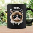 Work - Moody Bored Cat Funny Kitten Kitty Lover Coffee Mug Gifts ideas