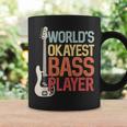 Worlds Okayest Bass Player Bassists Musician Coffee Mug Gifts ideas