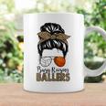 Busy Raising Ballers Basketball And Volleyball Mom Messy Bun Gift For Womens Coffee Mug Gifts ideas