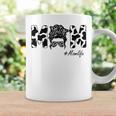 Funny Mom Life Cow Messy Bun Hair Bandana Glasses Mommy Girl Coffee Mug Gifts ideas