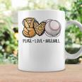 Funny Peace Love Baseball Mom Leopard Print Cheetah Pattern Gift For Womens Coffee Mug Gifts ideas