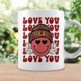Hippie Smiling Face Wearing Beanie Hat Love You Valentine Coffee Mug Gifts ideas
