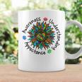 Leopard Sunflower Autism Awareness Plant Lover Neurodiversity Adhd Special Ed Teacher Social Work Coffee Mug Gifts ideas