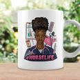 Nurse Life Messy Bun Afro Medical Assistant African American Coffee Mug Gifts ideas