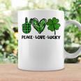 Peace Love Luck Lucky Clover Shamrock St Patricks Day Coffee Mug Gifts ideas
