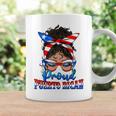 Proud Puerto Rican Latina Messy Bun Mama Puerto Rico Flag Coffee Mug Gifts ideas