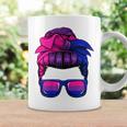 Womens Bisexual Messy Bun Lgbt-Q Cool Subtle Bi Pride Flag Colors Coffee Mug Gifts ideas