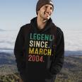 19 Years Old Gifts Legend Since March 2004 19Th Birthday Hoodie Lifestyle