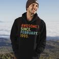30 Years Old Awesome Since February 1993 30Th Birthday Hoodie Lifestyle