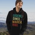 30 Years Old Legend Since March 1993 30Th Birthday Hoodie Lifestyle