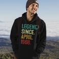 55 Years Old Legend Since April 1968 55Th Birthday Hoodie Lifestyle