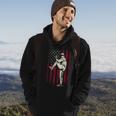 American Flag Pitcher Baseball Apparel - Baseball Hoodie Lifestyle