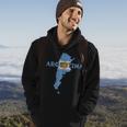 Argentinian Map And Flag Souvenir Distressed Argentina Men Hoodie Graphic Print Hooded Sweatshirt Lifestyle
