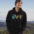 Autism Awareness Day Peace Love Autism Puzzle Ribbon Hoodie Lifestyle