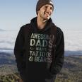 Awesome Dads Have Tattoos & Beards Bearded Dad Fathers Day Gift For Mens Hoodie Lifestyle