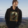 Bear Playing Guitar Vintage Cottagecore Funny Cute Music Hoodie Lifestyle