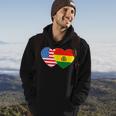 Bolivien USA Flagge Herz Hoodie für Bolivianisch-Amerikanische Patrioten Lebensstil