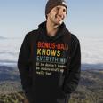 Bonus Dad Know Everything Vintage Funny Fathers Day Gift Gift For Mens Hoodie Lifestyle
