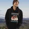 Chillin With My Snowmies Ugly Christmas Snow Gift Black Hoodie Lifestyle