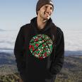 Christmas Basketball Ball Santa Hat Xmas Sport Polka Dot Day V5 Men Hoodie Graphic Print Hooded Sweatshirt Lifestyle