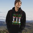 Christmas Boston Terrier Dog Puppy Lover Ugly Xmas Sweater Men Hoodie Graphic Print Hooded Sweatshirt Lifestyle