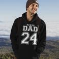 Custom Proud Volleyball Dad Number 24 Personalized For Men Hoodie Lifestyle