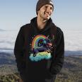 Dachshund Unicorn On Rainbow Unicorn Dachshund Hoodie Lifestyle