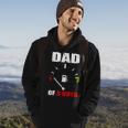 Dad Of 3 Boys Vintage Dad Battery Low Fathers Day Hoodie Lifestyle