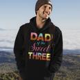 Dad Of The Sweet Three 3Rd Birthday Girl Ice Cream Party Hoodie Lifestyle