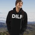 Dilf Hot Dad Funny Adult Humor Halloween Costume Gift For Mens Hoodie Lifestyle