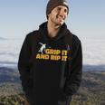Disc Golf Player Grip It And Rip It Disc Golf Hoodie Lifestyle
