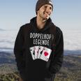 Doppelkopf Legende Spielkarten Hoodie Lebensstil