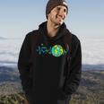Earth Day Heartbeat Recycling Climate Change Activism Hoodie Lifestyle
