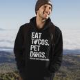 Eat Tacos Pet Dogs Tacos And Wigglebutts Retro Hoodie Lifestyle